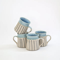 Chai mug white and light blue