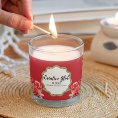 Rose Shot Glass Soy Wax Candle