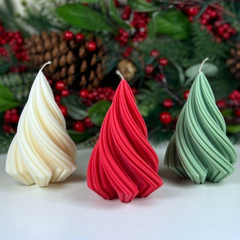 Spiral Tree Soy Wax Candle - Assorted Color