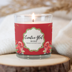 Rose Shot Glass Soy Wax Candle