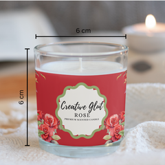 Rose Shot Glass Soy Wax Candle