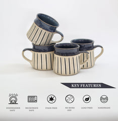 Chai mug white and blue