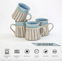 Chai mug white and light blue
