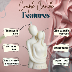 Couple soy wax candle in assorted colour and fragrance- Set of 2
