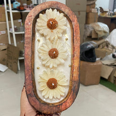 Decorative Candle Tub With Sunflower