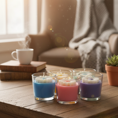 Shot Jar With Daisy Flower Candle