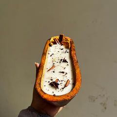 Long Wooden Tub Spice Scented Candle