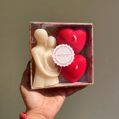 Combo of Couple & Heart Candle