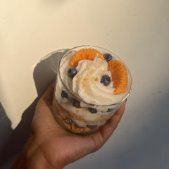 Orange and Blue Berry Crumble Dessert Candle