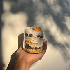 Orange and Blue Berry Crumble Dessert Candle