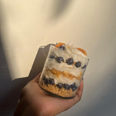 Orange and Blue Berry Crumble Dessert Candle