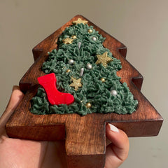 Christmas Tree Tub Candle Set of 1