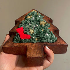 Christmas Tree Tub Candle Set of 1