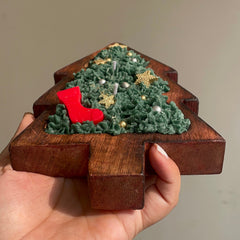 Christmas Tree Tub Candle Set of 1