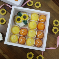 Sunflower Urli & Mithai Candle Gift Box