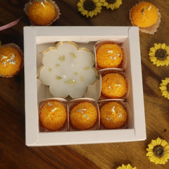 Gold Foil Urli & Ladoo Candle Gift Box