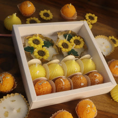 2 Sunflower Urli & Mithai Gift Box