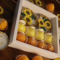2 Sunflower Urli & Mithai Gift Box