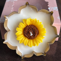 Urli Sunflower Candle set of 1- pack of 4