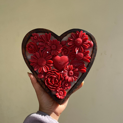 Big Wooden Heart Scented Candle For Valentine