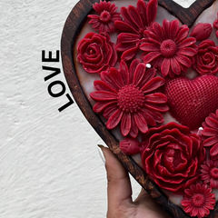 Big Wooden Heart Scented Candle For Valentine