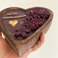 Happy Anniversary Big Wooden Tub Scented Candle