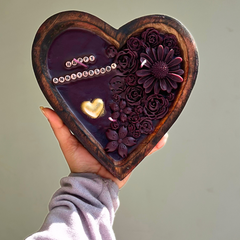 Happy Anniversary Big Wooden Tub Scented Candle