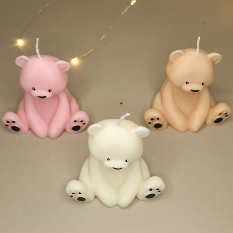 Teddy Bear Scented Candle - Set of 2