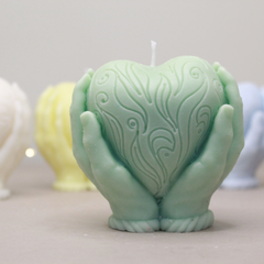 Heart In Hand Candle