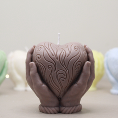 Heart In Hand Candle