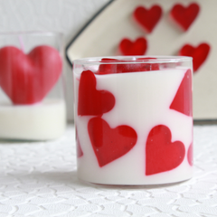Love Hearts Scented Candle For Valentine
