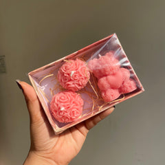 Combo Of Teddy Bear & Rose Ball Scented Candle