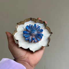 Brass Lotus Metal Urli 4.5 inch