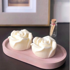 Blooming Rose Soy Wax Candle - Set of 2