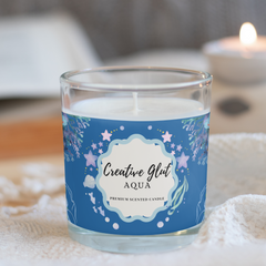 Aqua Short Jar Soy Wax Candle