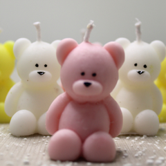 Small Teddy Bear Candle - Set of 2