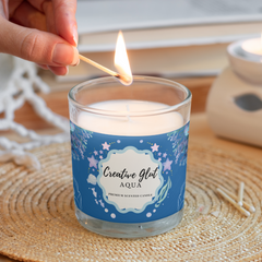 Aqua Short Jar Soy Wax Candle