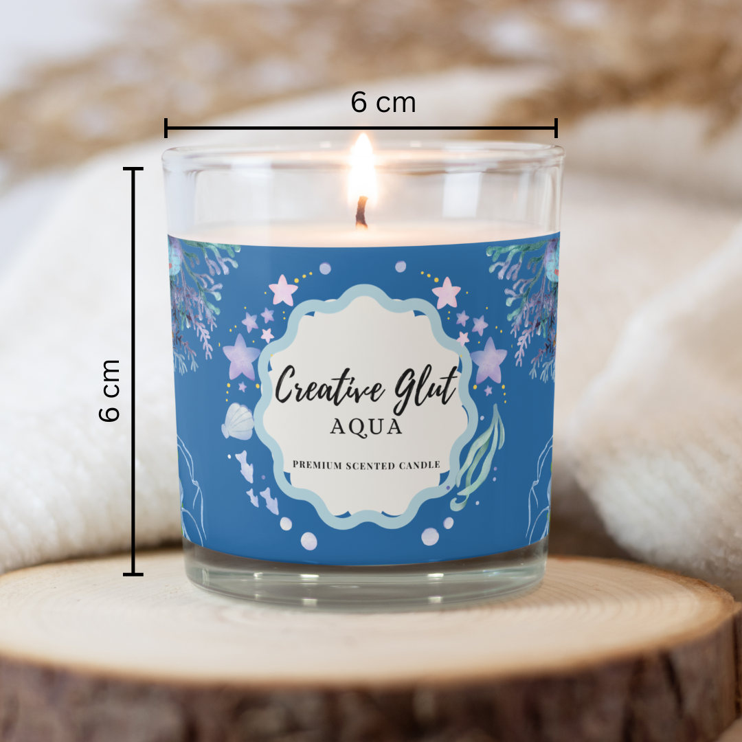 Aqua Short Jar Soy Wax Candle