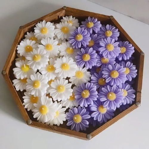 Floating sunflower candles set of 5 - Assorted color
