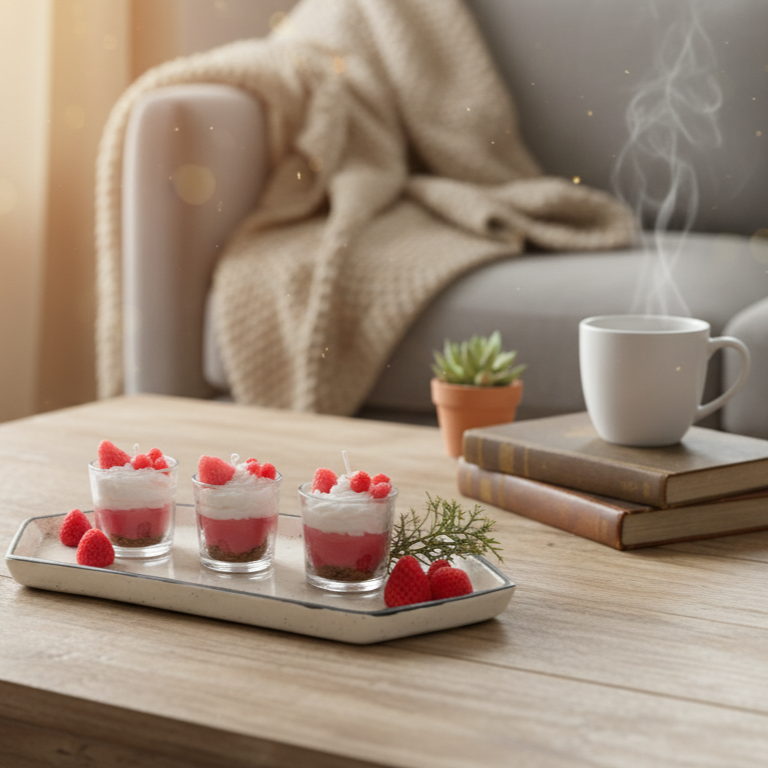 Strawberry Dessert Candle