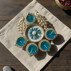 Peacock Urli Candle