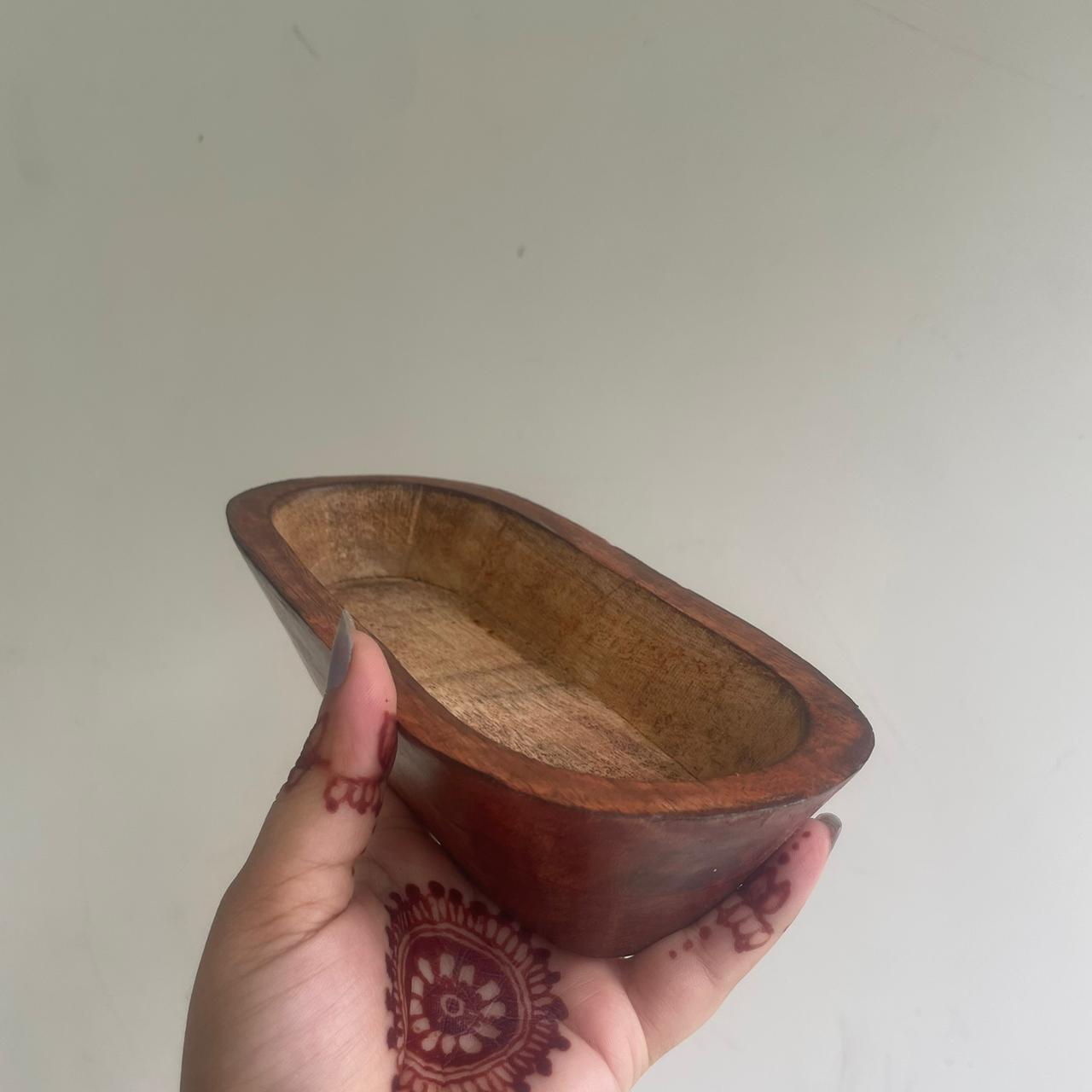 Wooden Boat For Candle Making 4* 8 inch