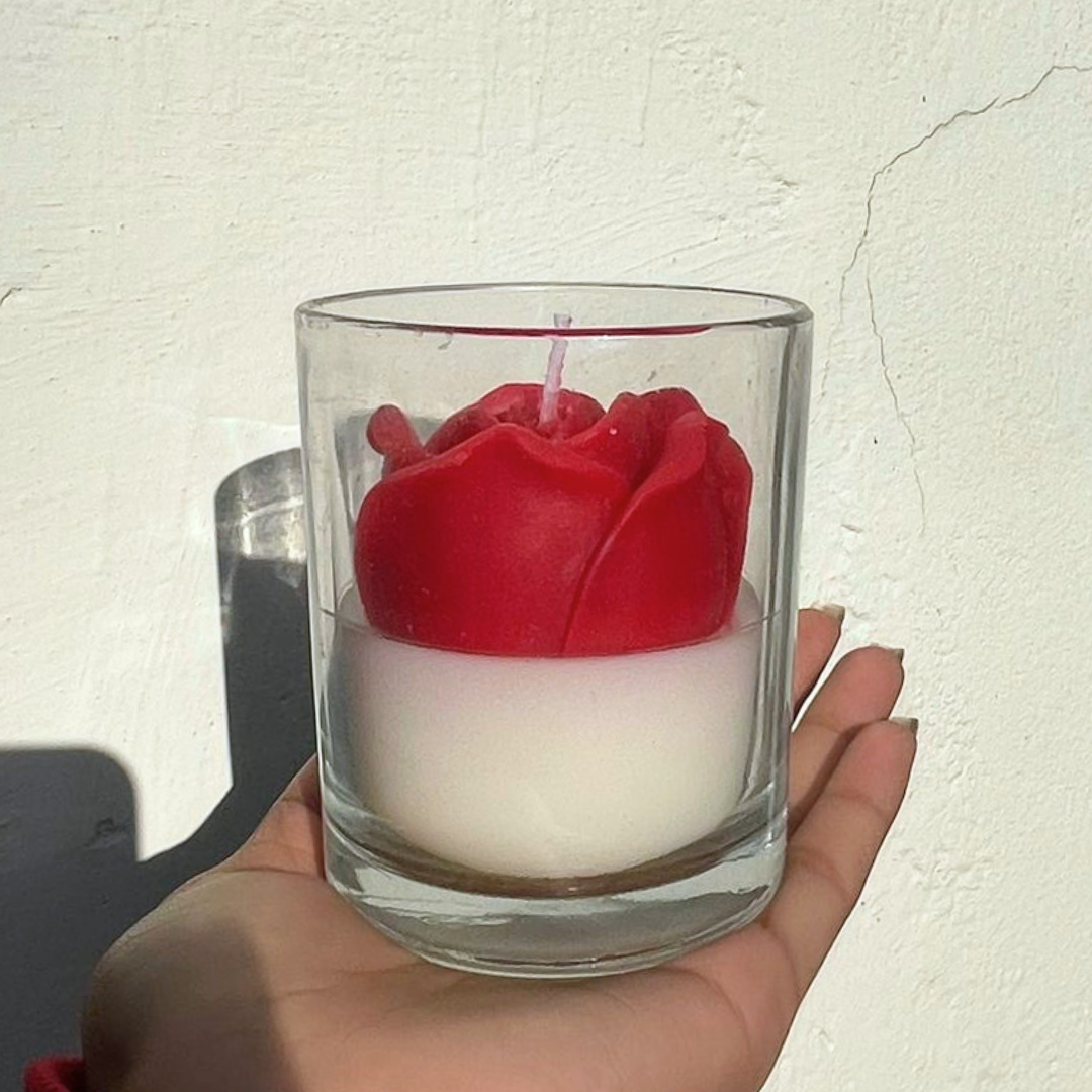 Rose In A Jar Scented Candle For Valentine Candle