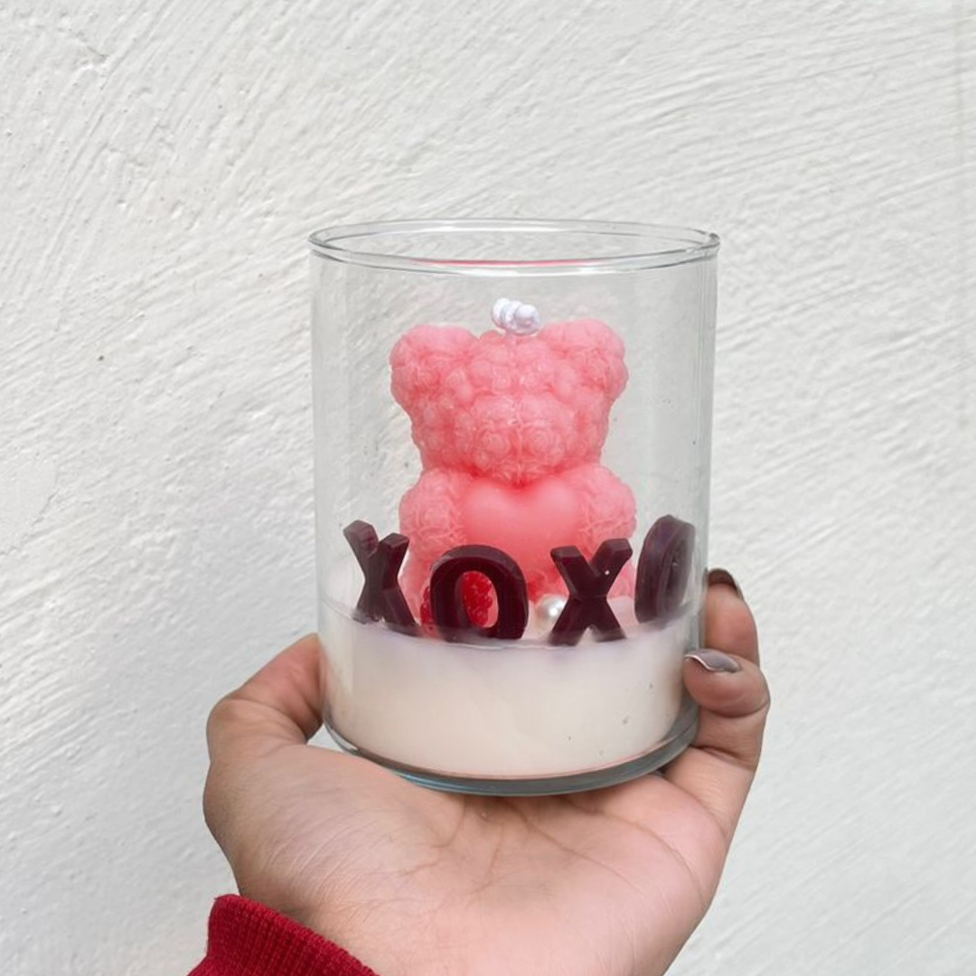 XOXO With Teddy In A Jar Scented Candle