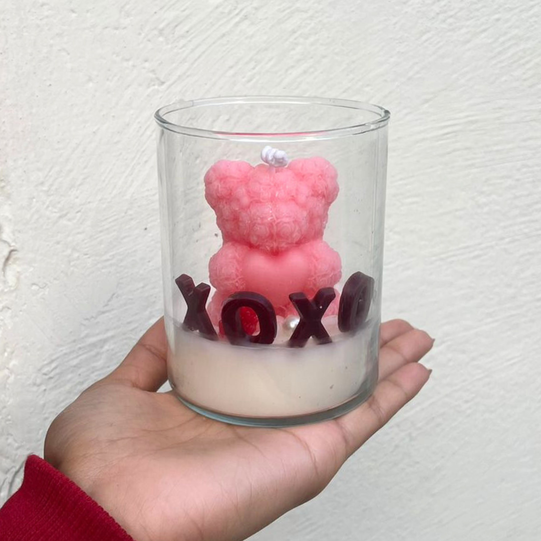 XOXO With Teddy In A Jar Scented Candle