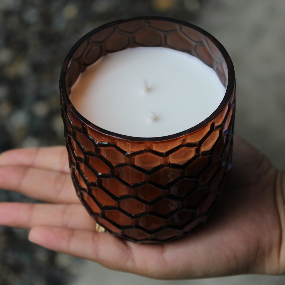 AMBER ESSENCE - 2 Wick Scented Candle