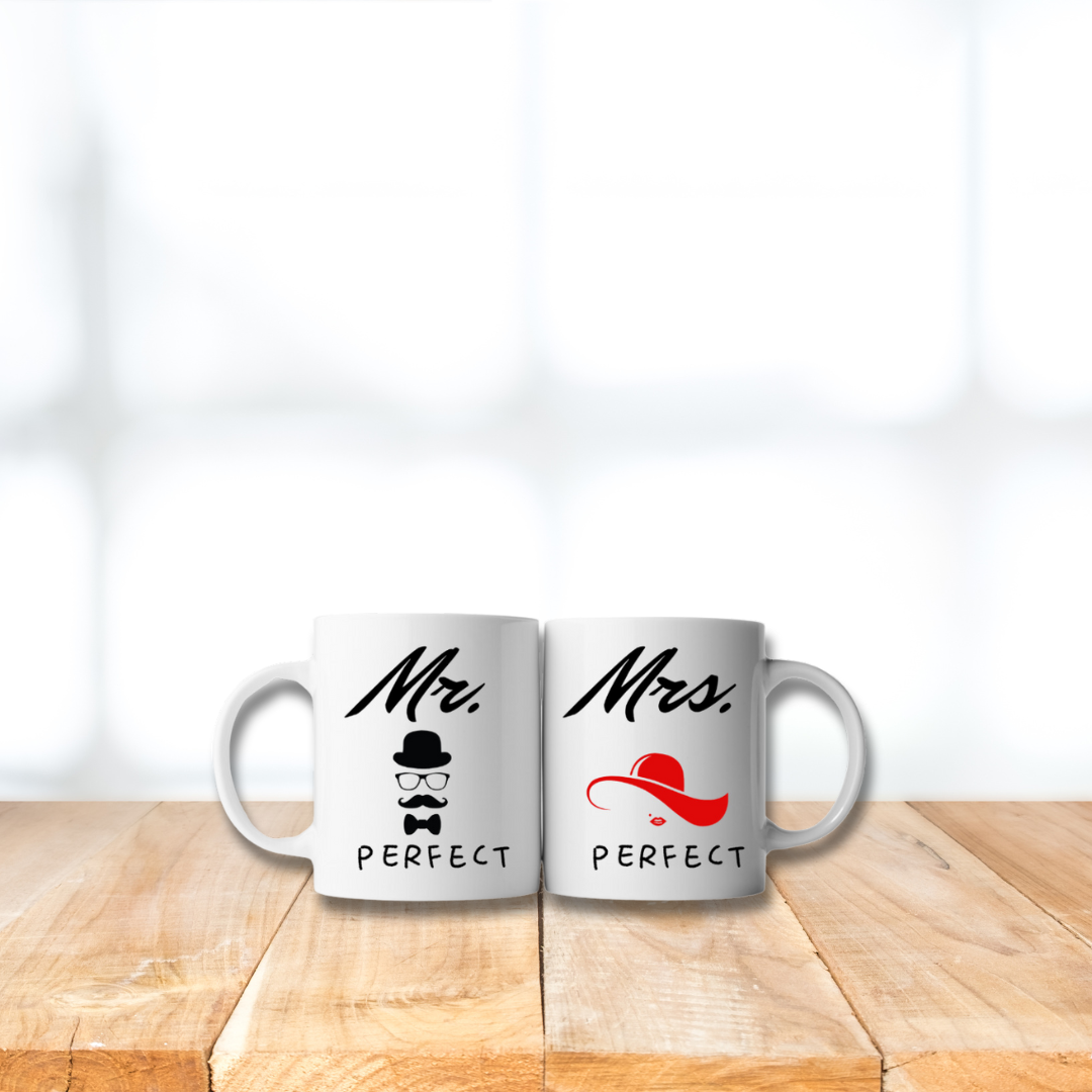 Mr. Perfect & Mrs. Perfect Customized Mugs