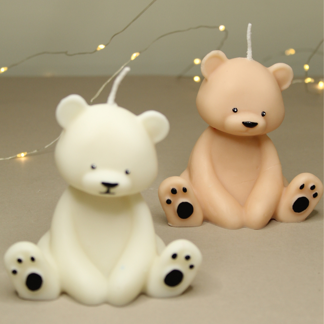 Teddy Bear Scented Candle - Set of 2