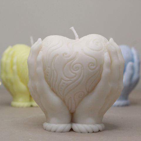 Heart In Hand Scented Candle - Set Of 2