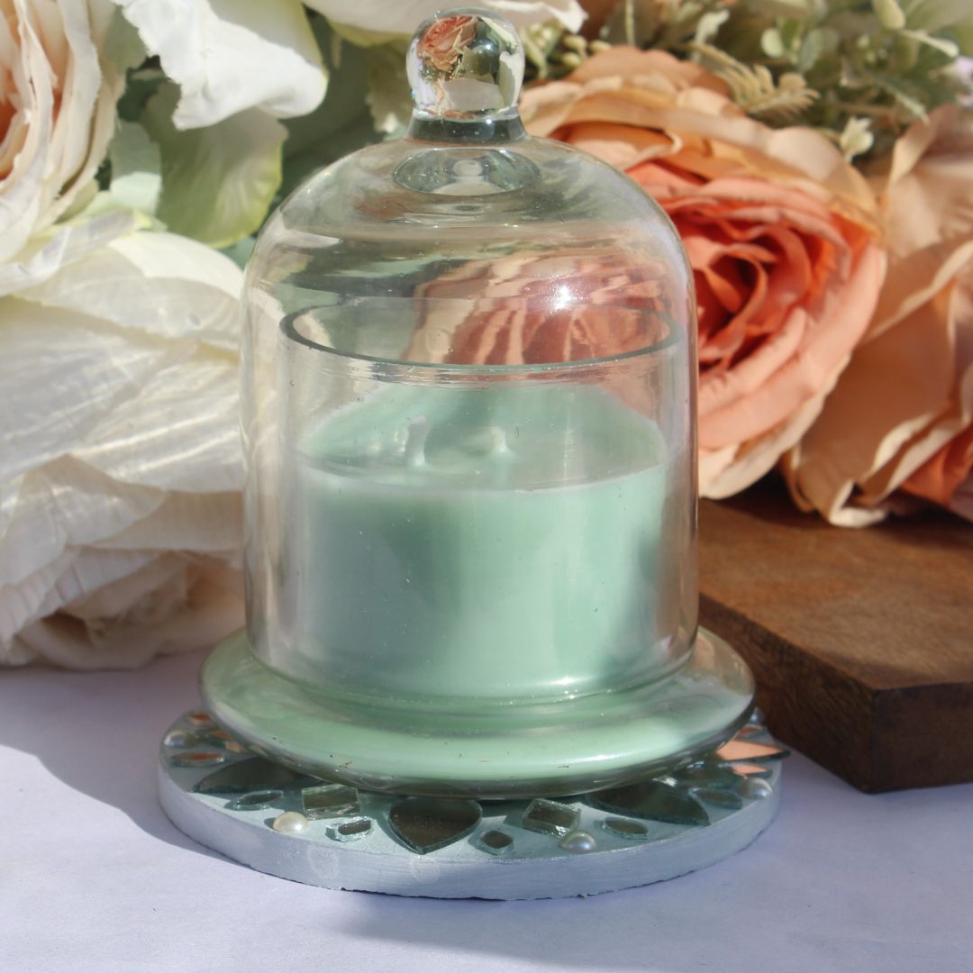 LEMONGRASS BELL JAR SCENTED CANDLE BEST FOR GIFT | SET OF 1